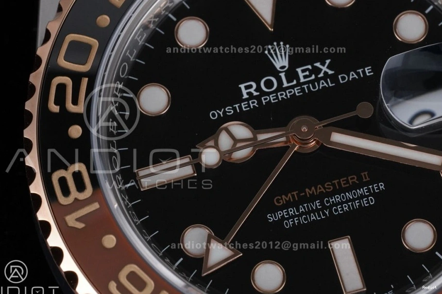 II GMT Bracelet 1:1 RG Master SS ARF Best on Edition V2 904L CHNR New SH3285 SS 126711 0521